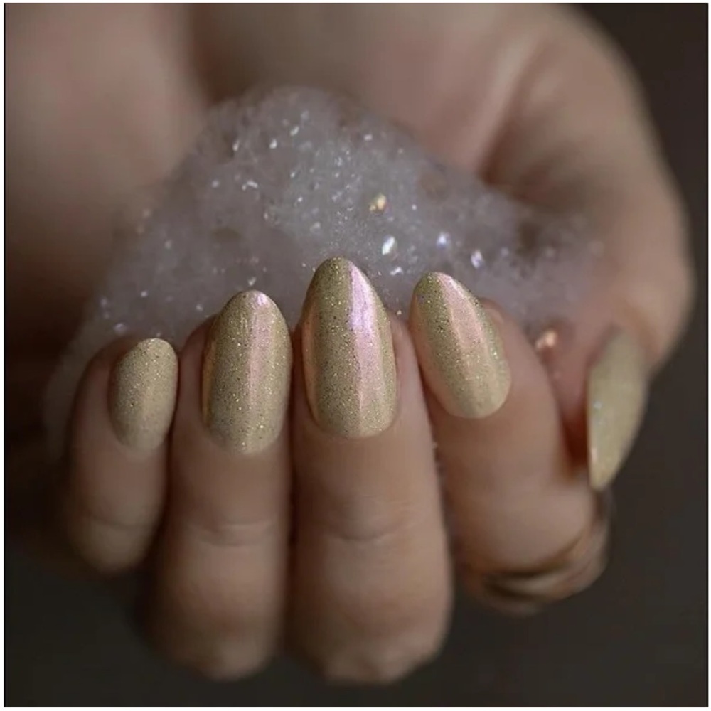 Color Street Pop The Bubbly Champagne Glitter Nail Polish Strips NWT